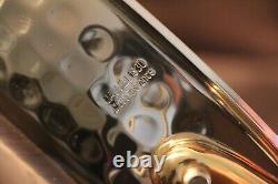 10.75 Mauviel M'Elite hammered stainless steel skillet brass handle