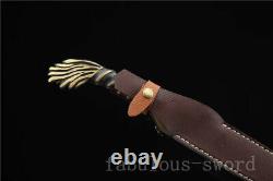 1095 Carbon Steel Blade Chinese Han Yu Zhan Sword Brass Handle