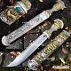 18'' Gold Silver-Plated Exquisite Design Tibetan Knife Short Sword Carbon Steel
