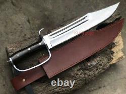 19.5 inch D-Guard Old War Bowie Knife, Outdoor Knife, 6mm Thick Blade, Sheath