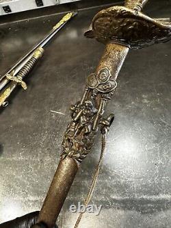 19th Century US FCB Knights Of Pythias Fraternal Masonic Sword w Brass Handle