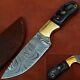 20 Pcs Of Lot custom Handmade Damascus Steel Hunting Knife, wood & brass Handle