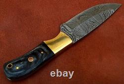 20 Pcs Of Lot custom Handmade Damascus Steel Hunting Knife, wood & brass Handle