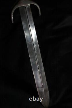 24.5 Custom Brass Foot Artillary Short Sword Leaf Blade Forged Old Patina Tiger