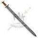 38 Custom Handmade Damascus Steel Viking Sword Copper Wire Warp Handle