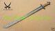38 Damascus New Single Edge Blade Of''d'' Pommel Wrap Wire Handle Viking Sword