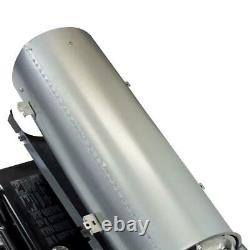 80k btu forced air kerosene portable heater delux thermostat gray space dyna