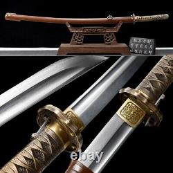 95Type Military NCO Sword Katana Copper Handle Pattern Steel Big Blood Groove
