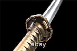 98 Type Military Sword Japan Samurai Katana Brass Handle Sharp High Carbon Steel