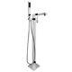 AKDY 1-Handle Freestanding Floor Mount Chrome Roman Tub Faucet Bathtub Filler