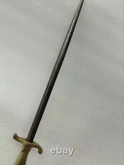 ANTIQUE 1900s F. DICK BUTCHER CHEF KNIFE HONING SHARPENER SWORD BRASS HANDLE RARE