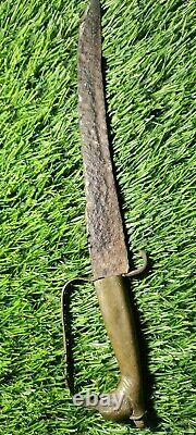 ARAB STYLE DAGGER BRASS HANDLE HAND Made FORGED Blade