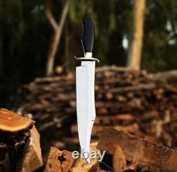Ab Cutlery Custom Handmade Steel D2 Bowie Knife Handle By Brass Clip And Sheet