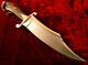Ak Cutlery Fancy Handmade Steel D-2 Bowie Knife Handle Brass Clip And Stag Crown