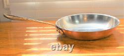 All Clad USA Cop R Chef Copper Pot Stainless 10 Skillet Fry Pan Brass Handle