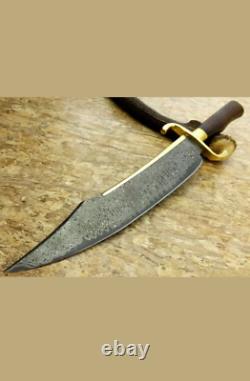 Amazing Custom Handmade New Damascus Steel Bowie Knife With Wooden Handle
