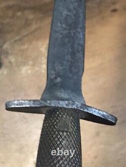 Antique 1900's WWII WWI Military Trench Knife Dagger Brass Handle Vintage Rare