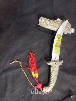Antique 1990 Handmade Knife Steel Blade Brass Handle
