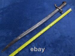 Antique 19th Century Original German Made Import Sword Bayonet Pdl Brass Handle