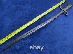 Antique 19th Century Original German S&k Made Import Sword Bayonet Brass Handle
