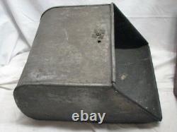 Antique Coal Scuttle Wooden Box withSteel Liner/Brass Handle Estate Stove Tool