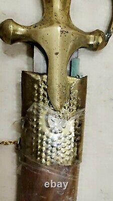 Antique Collectibles sword Royal King Gold Polished WOODEN CARVING Asia Style