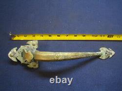 Antique Entry Mortise Lock Brass Pull Handle with thumb Latch Cylinder Corbin 1349
