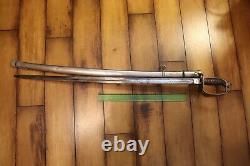 Antique French cavalry saber, D with crown mark, 19th century
