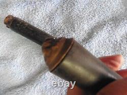 Antique India sword hand made carved dagger Brass wood handle stainless steel