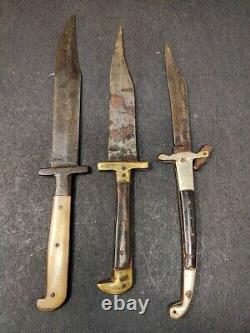 Antique Iron Brass Horn Handle Hunting Dagger Knife Knives Pesh Kabz Sword Steel