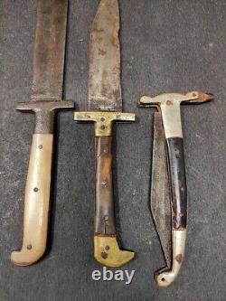 Antique Iron Brass Horn Handle Hunting Dagger Knife Knives Pesh Kabz Sword Steel