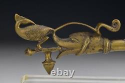 Antique Mughal Brass or Bronze Sword Handle 17th Century