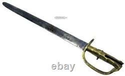 Antique P1837 Nepal Brunswick Brass Handle Sword Bayonet NO Scabbard 68.5cm/26