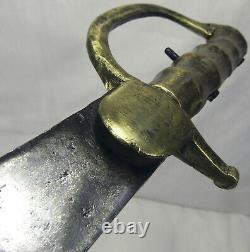 Antique P1837 Nepal Brunswick Brass Handle Sword Bayonet NO Scabbard 68.5cm/26