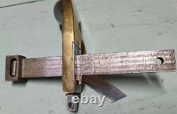 Antique PISTOL GRIP Leather STRAP CUTTER-Brass, Walnut, Steel- Unknown Maker
