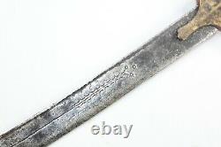 Antique Sword Handmade Old Hand Forged Steel Engraved Blade Old Brass Handle