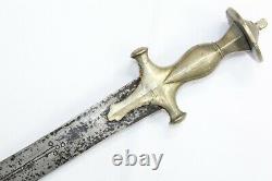Antique Sword Old Hand Forged Steel Blade Handmade Brass Old Handle L