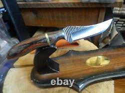 Anza Dk-402-dress Knife Curved Tooth Coffee Brass Handle Polished Blade Hi-caron