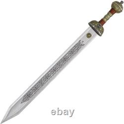 Art Gladius Julius Caesar Sword 23.5 Stainless Blade With Wood/Brass Handle