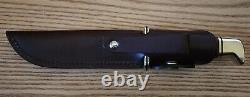 BUCK USA 119 Brass Cocobolo Handle 2005 Fixed Blade Hunting Knife with Sheath