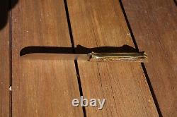 Bark river Bravo 1.5 Knife 3V steel Bocote wood yellow liner Brass pins handle