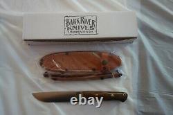 Bark river Bravo 1.5 Knife 3V steel Bocote wood yellow liner Brass pins handle