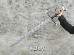 Blacksmith New Custom Made Damascus Steel Viking Medieval Sword Wooden Handle