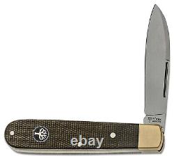 Boker Barlow Prime Expedition Pocket Knife Micarta & Brass Handle N690 Ss 112942