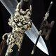 Brass Auspicious Dragon JIan Chinese Double Edge Sharp Sword Battle Knife