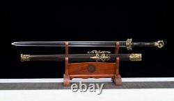 Brass Fittings Dragon JIan Han Dynasty Saber Chinese Damascus Steel Sharp Sword