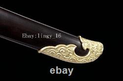 Brass Handle Broadsword Sharp Damascus Steel Chinese Dao Sword Qing Saber Knife