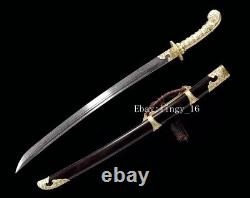 Brass Handle Broadsword Sharp Damascus Steel Chinese Dao Sword Qing Saber Knife