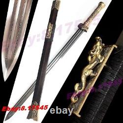 Brass Handle Chinese Emperor Saber Knife Dragon Dao Sword Folded Steel Han Jian