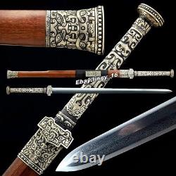 Brass Handle Chinese Han Dynasty Saber Jian Folded Steel KungFu Battle Dao Sword